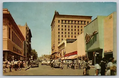 Postcard TX El Paso Mesa Avenue Looking North Woolworth's W.T. Grant Co. • $5.06