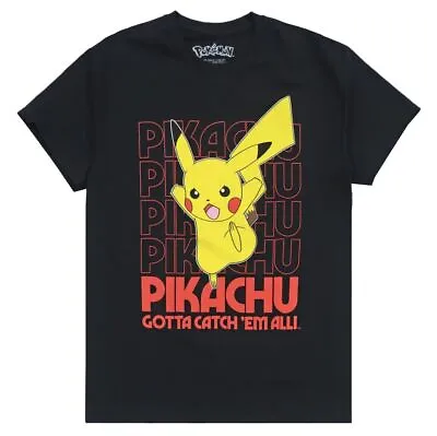 $14.99 • Buy Pokemon Pikachu Men's Officially Licensed Nintendo Game Tee T-Shirt - Black