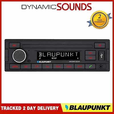 £98.99 • Buy Blaupunkt Car Stereo Radio Bluetooth USB Mechless Retro OEM Look Madrid 200 BT