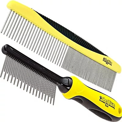 Metal Dog Comb For Matted Hair & Detangler Combs Set - Remove Tangles & Matte... • $30.71
