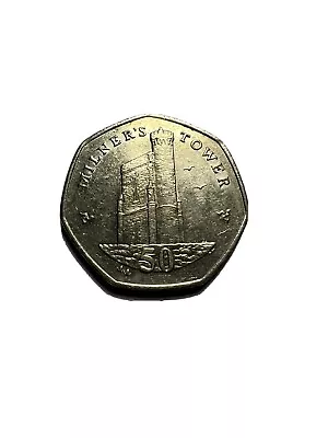 Rare Collectors Coin Isle Of Man Milners Tower 50p Coin • £500