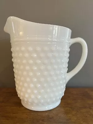 Vintage Hobnail Milk Glass Pitcher • $9.95