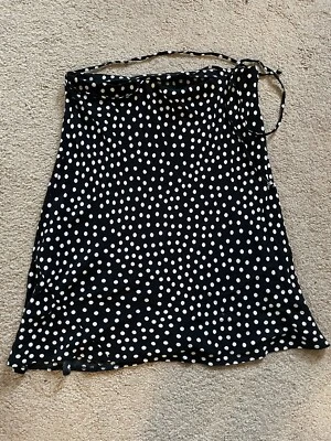 £2 • Buy Marks And Spencer Polka Dot Skirt Black White Size 14