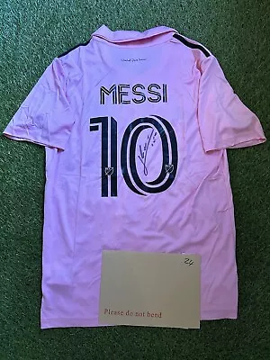 Lionel Messi Hand Signed Inter Miami Home Shirt With COA Legend!!! • £89