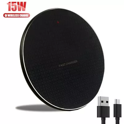 15W Fast Wireless Charger Charging Pad For Apple IPhone & Samsung • £5.49