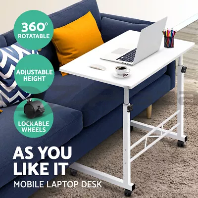 Artiss Laptop Desk Table Portable Mobile Computer Stand Adjustable Bedside Desk • $44.95