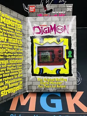 RARE Digimon Version 1 Tamagotchi 1997 V-Pet V1 BIB BOX VER.1￼ RED BLACK BOXED • $199