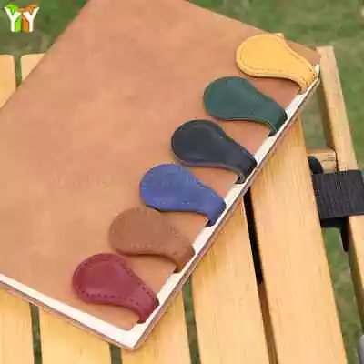 Personalized PU Leather Magnetic Bookmark Clips Crafted Book Marker Clip Gift • $8.99