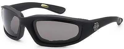 Chopper Wind Resistant Sunglasses Foam Padded Motorcycle Riding Glasses Black • $9.99