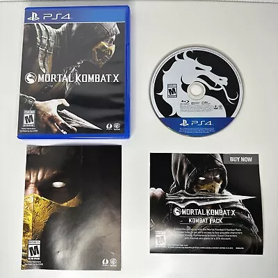 Mortal Kombat X PS4 CIB Sony PlayStation 4 Complete TESTED & Working • $4.97