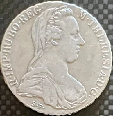 1780 Austria Maria Theresa 28 Gram Silver 1 Thaler Coin (Restrike) XF • $29.35