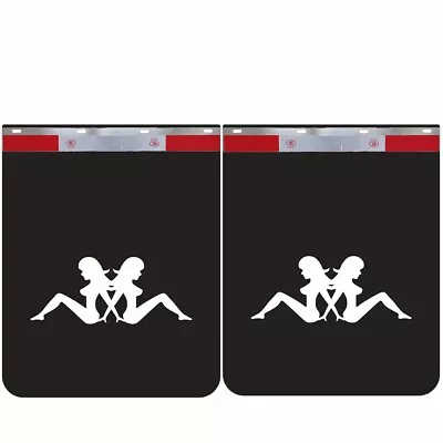 $92.99 • Buy 24 X30 Mud Flaps And 24 X3 Reflector Strips For Semi-Truck W/Beauty LOGO Black