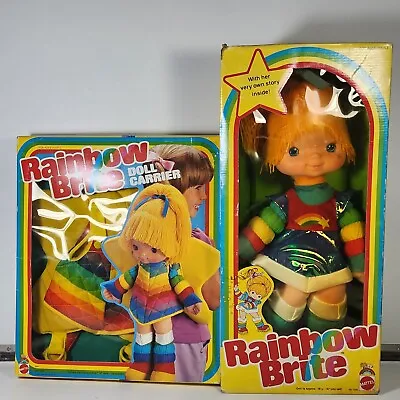 NEW VINTAGE 1983 Rainbow Brite Doll 18  Large Size Doll With Doll Carrier Set • $400