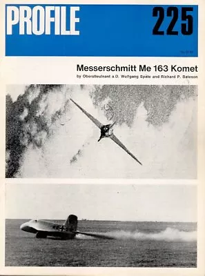 AIRCRAFT PROFILE 225 BLUE WW2 LUFTWAFFE MESSERSCHMITT Me163 KOMET ROCKET FIGHTER • $3.95