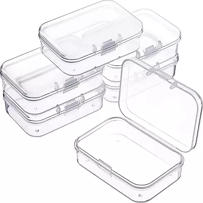 6 Pieces Mini Plastic Clear Beads Storage Containers Box For Collecting Small It • $16.99