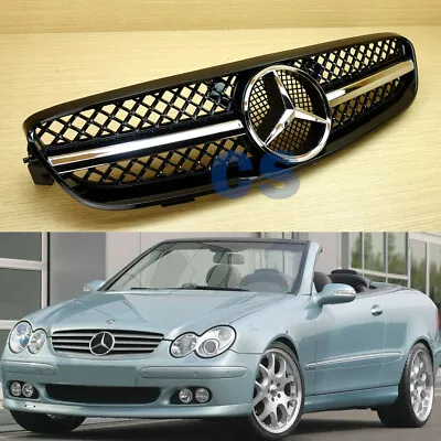 2004-2009 For Mercedes Benz W209 CLK-Class Shiny Black Front Grille CLK350 • $170.43