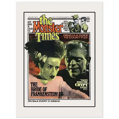 The Monster Times Magazine Bride Of Frankenstein Art Print Poster • $22.99