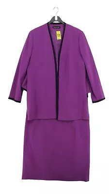 Jacques Vert Women's Two Piece Suit UK 18 Purple Polyester • £49