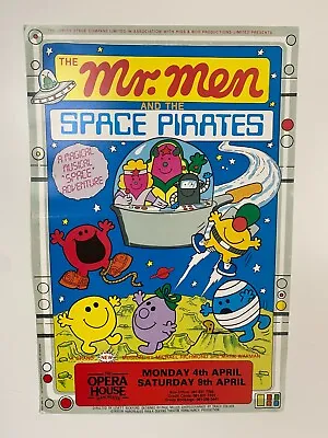 Mr Men And The Space Pirates The Opera House Manchester - Window Poster 1988 • £20