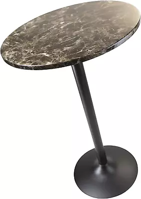Cora 40.04-Inch Faux Marble Bar Height Round Pub Table Black/Brown (76124) • $134.99