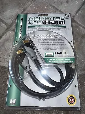 Monster 400 Hdmi Audio/video Cable 2m/6.6ft Hdtv 1080p Certified Nos B4 • $10.99