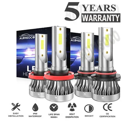 For Volvo S40 T5 Sedan 4-Door 2.5L 2005-2011 LED Headlight Bulbs Kit Xenon White • $29.99