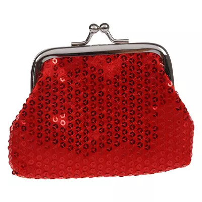 Women's Sequins Coin Purse Buckle  Wallet S8P27950 • $4.74