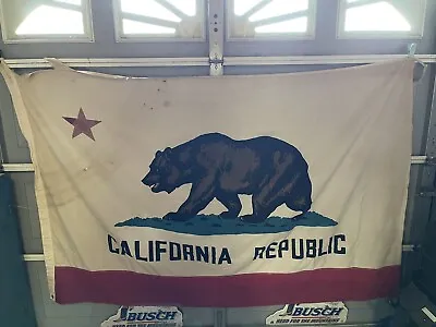 Rare Vintage California Republic State Bear Flag Distress • $299.99