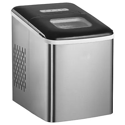 HOMCOM Ice Maker Machine Portable Counter Top Ice Cube Maker For Home Black • £79.99