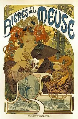 Vintage French Art Nouveau Shabby Chic Advertising Poster Print A3 A4 • $5.60