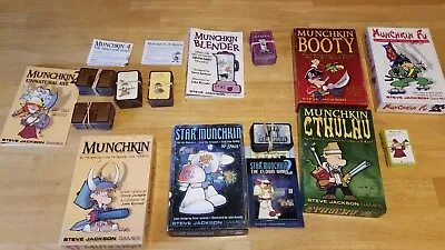 Munchkin Card Lot Sets Base 1-5. Cthulhu 1-2 Star 1-2 Fu Blender Warehouse 23 • $55