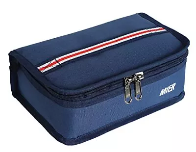 Portable Thermal Insulated Cooler Bag Mini Lunch Bag For Kids Navy Blue • $19.06