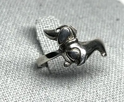 Dachshund Weiner Dog Sterling Silver 925 SE Ring Size 7.5 Vintage • $23.96