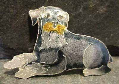 Vintage Zarah Scottish Terrier Pin Sterling Enamel Dog Brooch 4.6 Grams 925 • $34.50