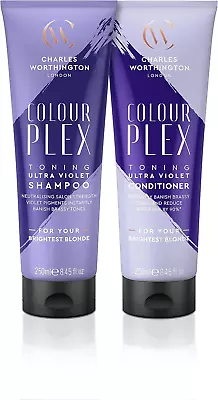 Charles Worthington Colourplex Duo Ultra Violet Purple Toning Shampoo And Condi • £18.43