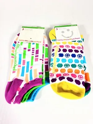 Little MissMatched  Colorblock/Smiles 3 Single Sock That Don't Match Ages 10-110 • $6.99