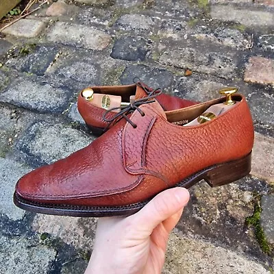 Grenson Shoes Mens UK 7 The Good Shoe Metal Toe Taps Crocodile Skin Effect  • £49.95