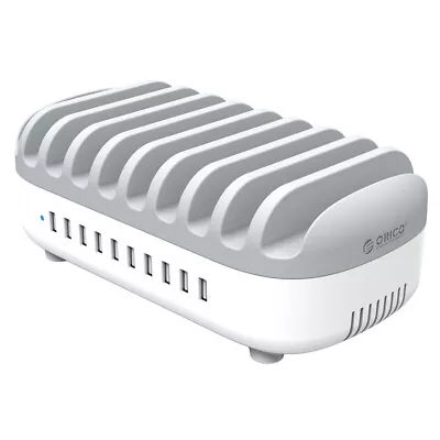 ORICO USB Charging Station 10 Port ×2.4A Fast Charger Plug Dock Slot IPhone IPad • £66.95