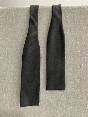 Rare Brooks Brothers Solid Dark Gray Self Tie Adjustable Bow Tie Silk NEW • $24.99