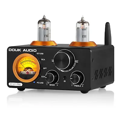 HiFi Valve Tube Amplifier W/Bluetooth 5.0/USB/COAX/OPT Digital Stereo Audio Amp • £99.99