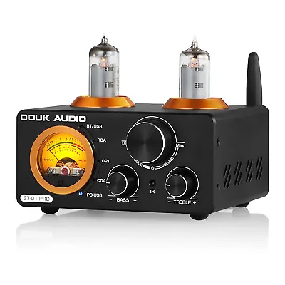 HiFi Valve Tube Power Amplifier Bluetooth Receiver USB/COAX/OPT Integrated Amp • £88.99