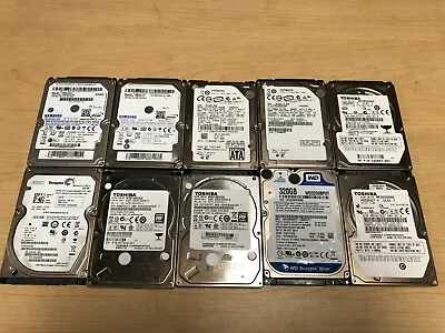 Lot Of 10 Mix Seagate WD Toshiba Samsung 320GB 2.5  SATA Laptop Hard Drive 9mm • $79.99