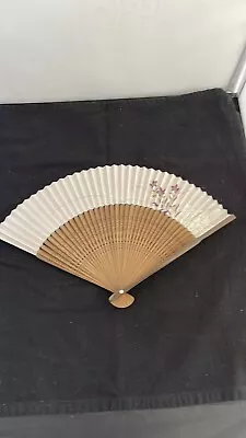 Vintage Paper Folding Fans Bamboo Hand Held Fan • $19.99