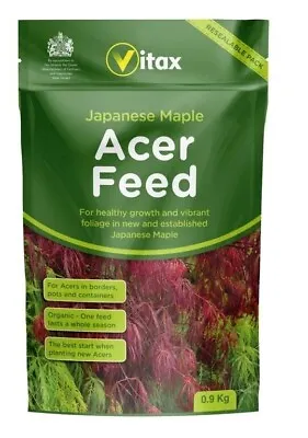 Vitax Organic Japanese Maple Acer Fertiliser Plant Feed In Resealable Pouch 900g • £8.25