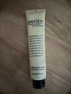 2.5 Oz  Philosophy Purity Made Simple Pore Extractor Exfoliating Clay Mask READ • $8