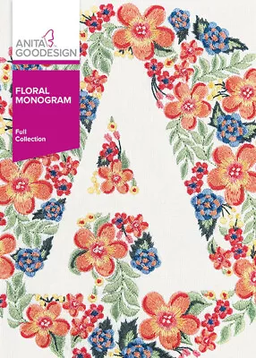 Floral Monogram Anita Goodesign Embroidery Design Machine CD • $15.99