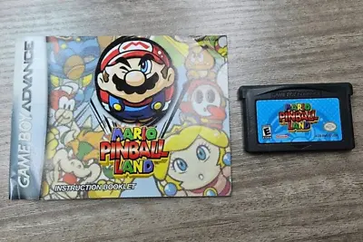 Mario Pinball Land With Manual Gameboy Advance GBA (NO CASE) BB3 • $34.99