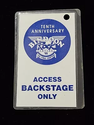 Vintage Bindoon Rock Festival Billy Thorpe Backstage Pass Personal Michael Chugg • $25