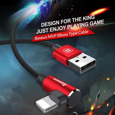 $7.80 • Buy Baseus 90 Degree USB Cable For IPhone Fast Charging Data Cord Mobile Phone Cable