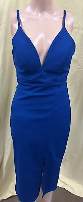 Wal G Blue Strappy Chest Padded Dress - UK Ladies Size 10 - NEW • £9